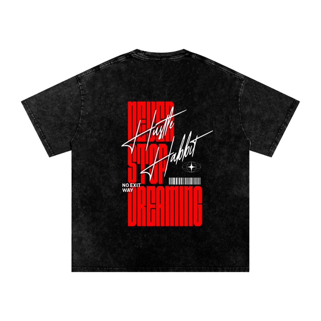 Snow Washed Oversized Cotton T-Shirt